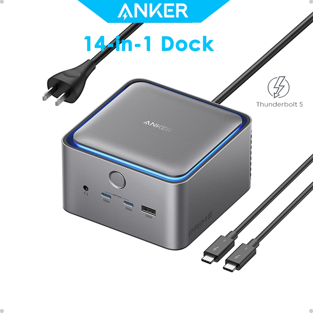 อังเกอร์ Prime 14-in-1 Thunderbolt 5 Dock 120Gbps, 140W PD, Active Cooling 8K for TBT 5/4 Laptops | Shopee Thailand