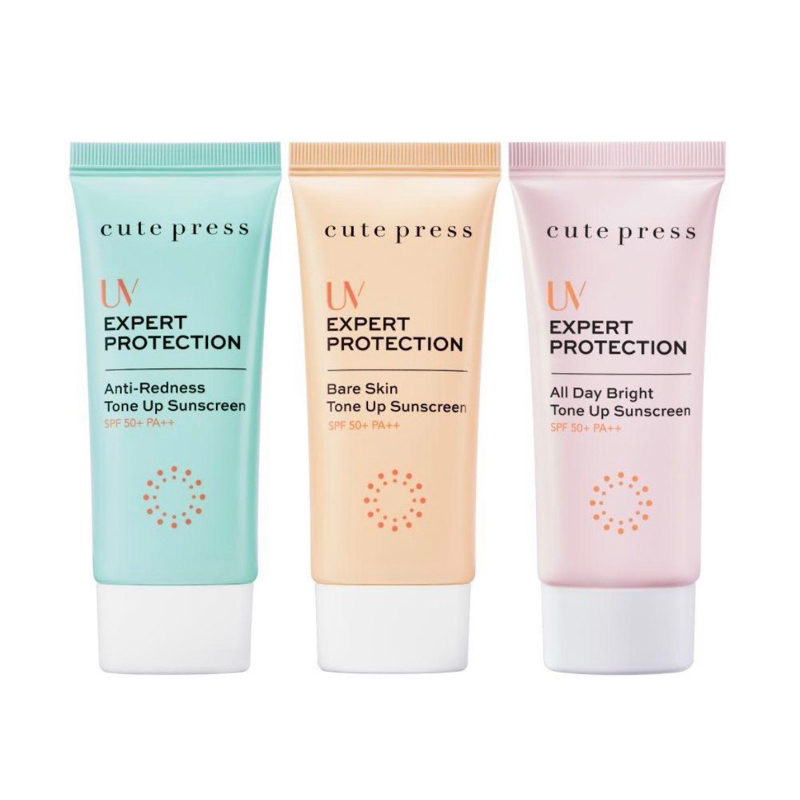CUTE PRESS โลชั่นกันแดด UV EXPERT PROTECTION ALL DAY BRIGHT TONE UP SUNSCREEN SPF50+ PA++30ml