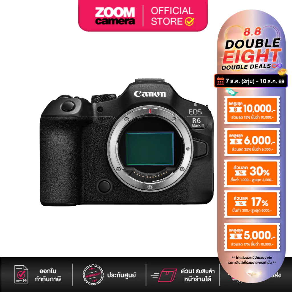 (ส่งด่วนกทม.) Canon EOS R6 Mark III Mirrorless Digital Camera Body / Kit RF 24-105 STM (ประกันศูนย์)