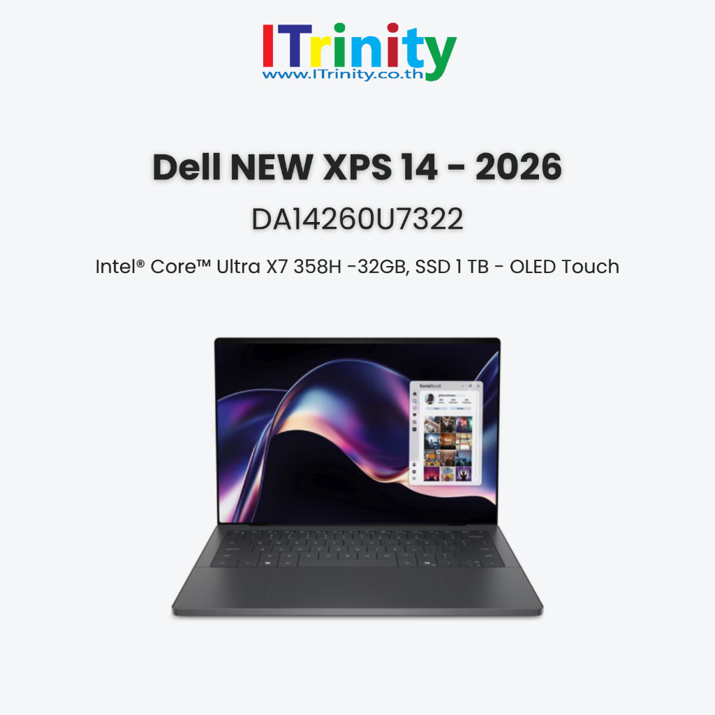 Dell New XPS 14 Laptop DA14260U7322 Ultra X7 เดลล์ คอมพิวเตอร์พกพา 14 นิ้ว รับประกัน 3 ปี On-site | Shopee Thailand