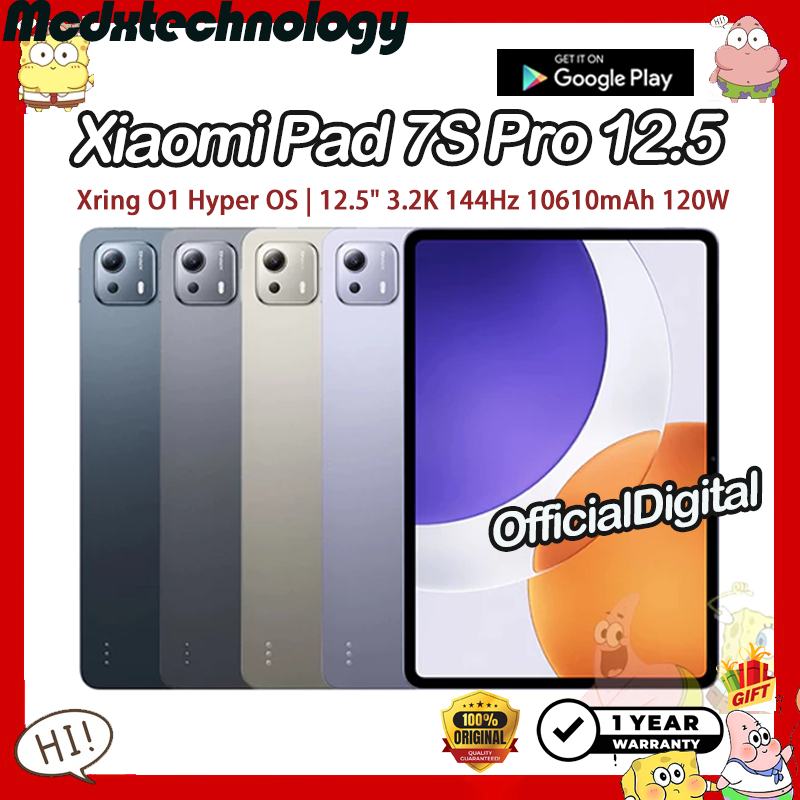 Xiaomi Pad 7S Pro 12.5" Xring O1 Hyper OS 3.2K 144Hz 10610mAh 120W | สนับสนุน Google & ไม่มีไทย | รับประกัน 12 เดือน | Shopee Thailand