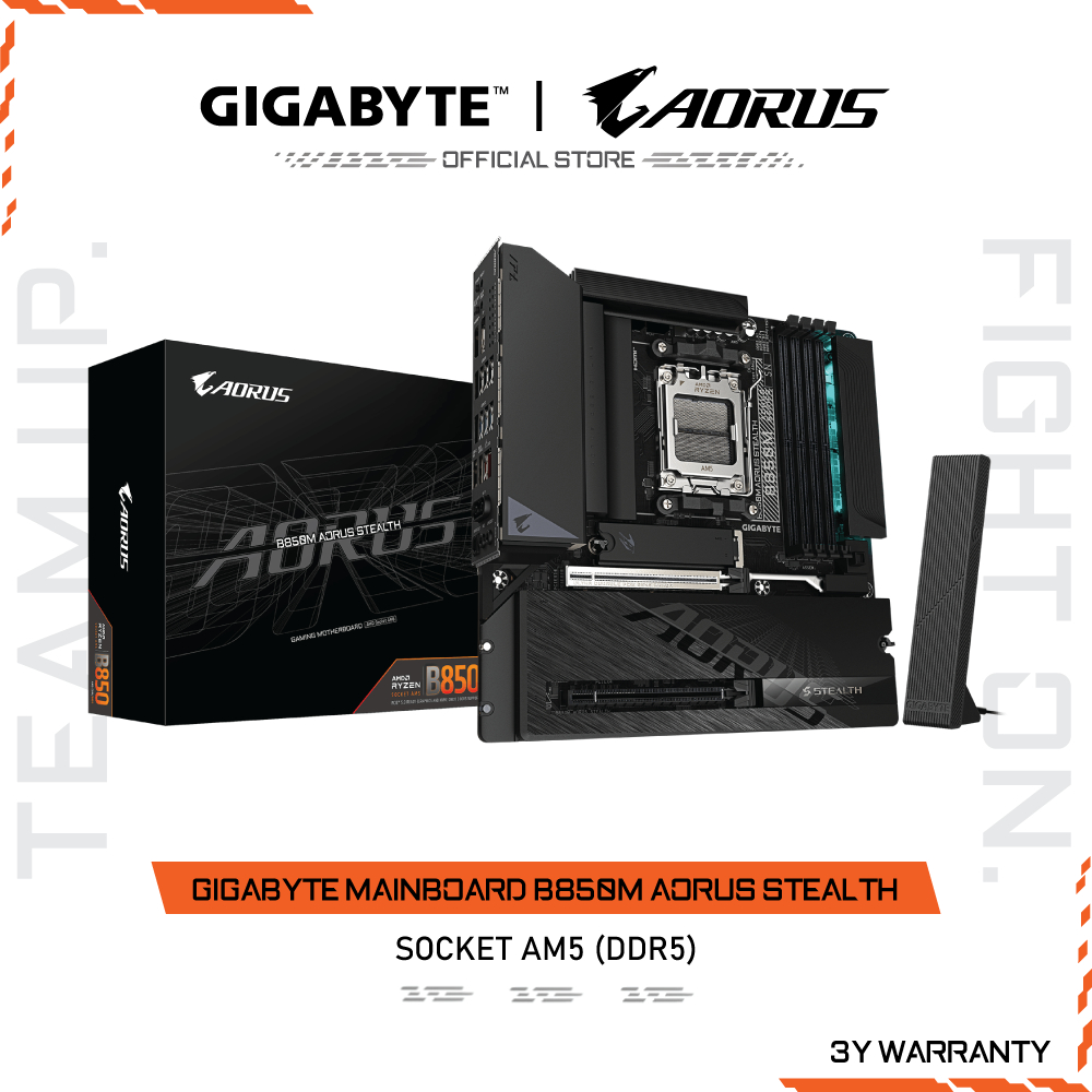 GIGABYTE MAINBOARD B850M AORUS STEALTH เมนบอร์ด B850M AORUS STEALTH-1.0 | Shopee Thailand