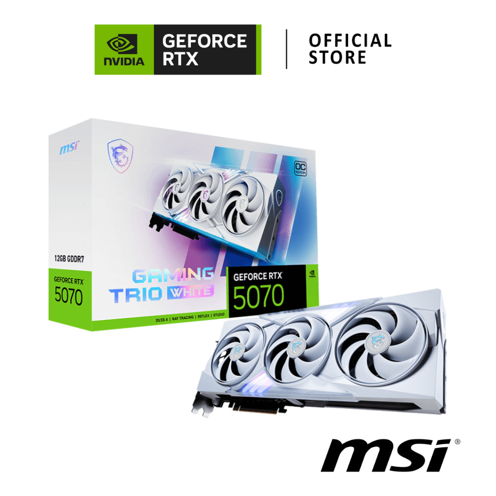 MSI GeForce RTX™ 5070 12G GAMING TRIO OC WHITE VGA Card การ์ดจอ | Shopee Thailand