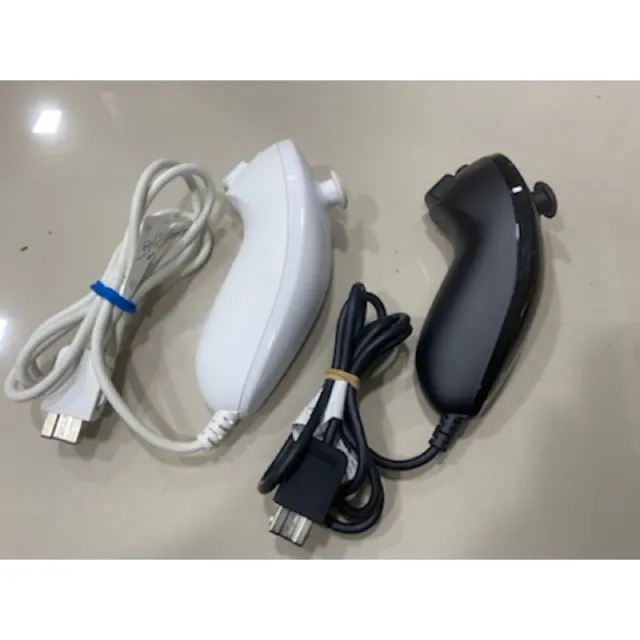 Nunchuk Nunchuck Wii นันชัค งานแท้ Nintendo สีขาว และดำ จอย | Lazada Thailand