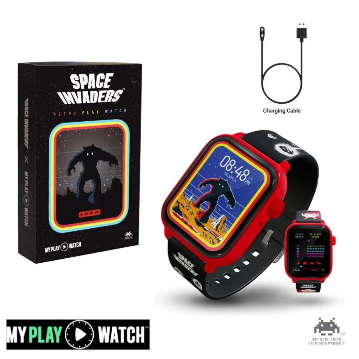 My Play Watch Space Invaders Retro Gaming Smartwatch - Red/Black (By ClaSsIC GaME) | Lazada Thailand