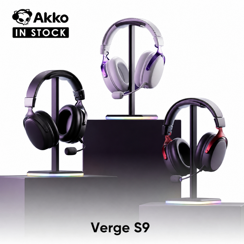 Akko Verge S9 E- Sports Headset with Mic Quad-Mode Gaming Headphone 7.1 Channel Surround Sound Pro- Tuned FPS Audio 53mm Driver | Shopee Thailand