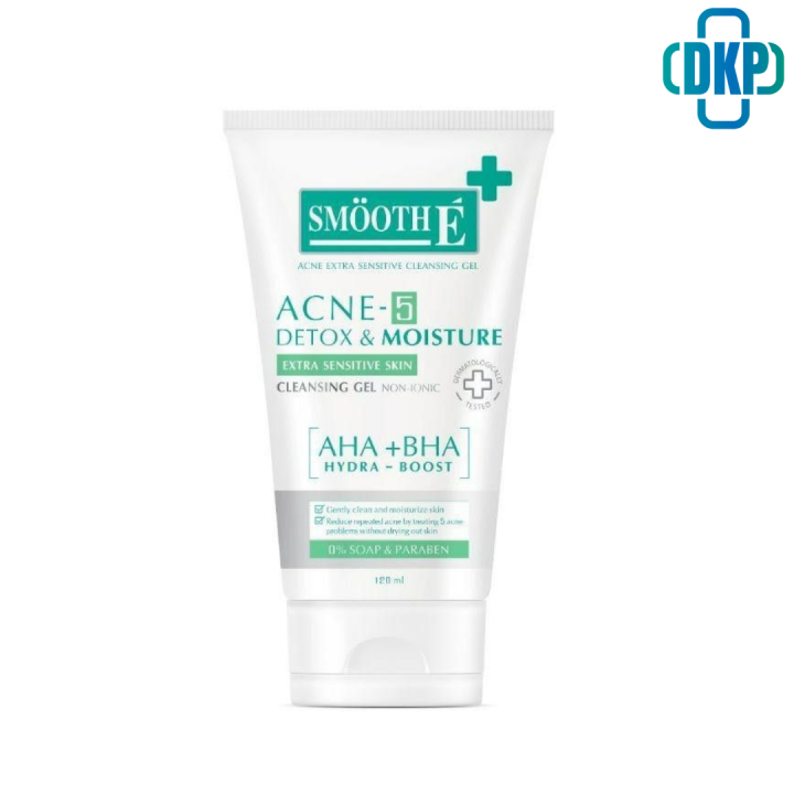 [โฉมใหม่ !! ] Smooth E Acne Extra Sensitive Cleansing Gel เจลล้างหน้า Premium Natural Extract 4 Oz(120mL) [DKP] | Lazada Thailand