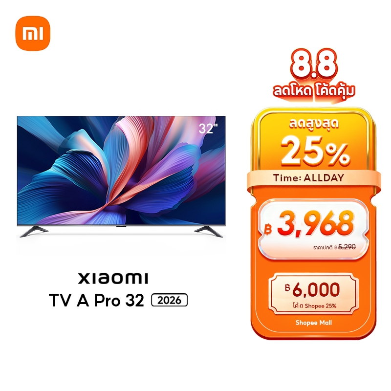 Xiaomi Smart TV A Pro 32/43/55/65 นิ้ว QLED 4K Google สมาร์ททีวี การออกแบบไร้ขอบ ดิจิตอลทีวี Dolby Audio Netflix Youtube