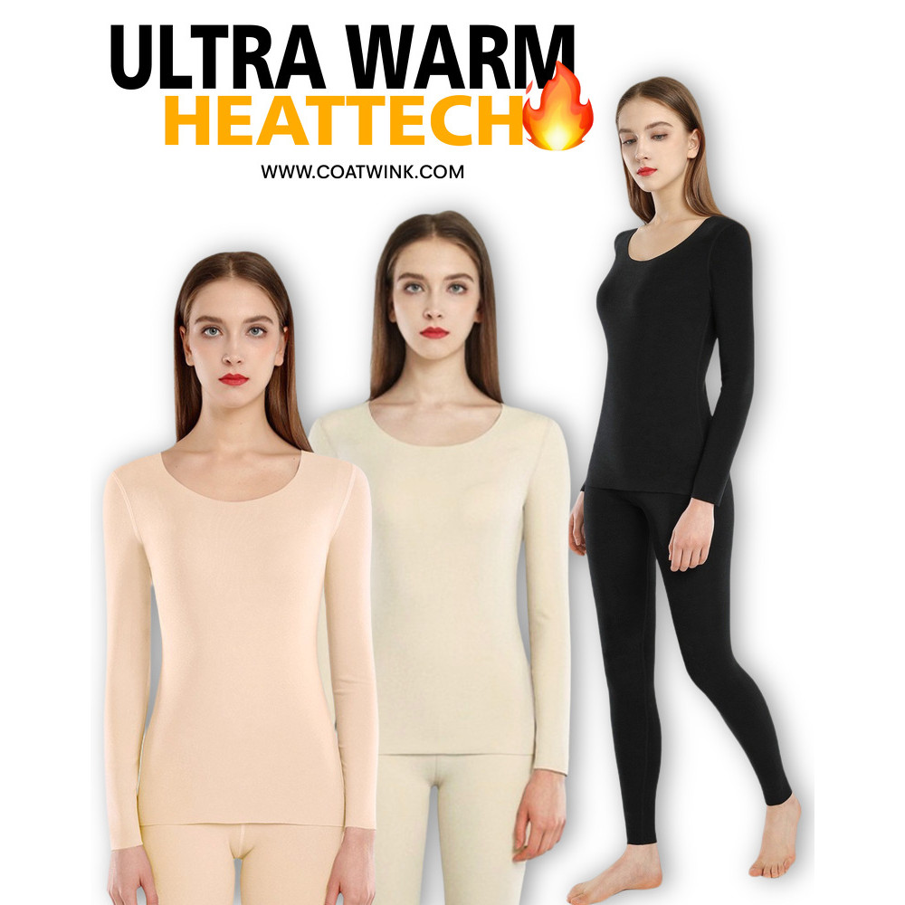 Coatwink❄️SETS HEATTECH -10 เสื้อ+กางเกง ชุดฮีทเทค ลองจอน กันหนาว แบบไร้ขอบ ใส่สบายมาก