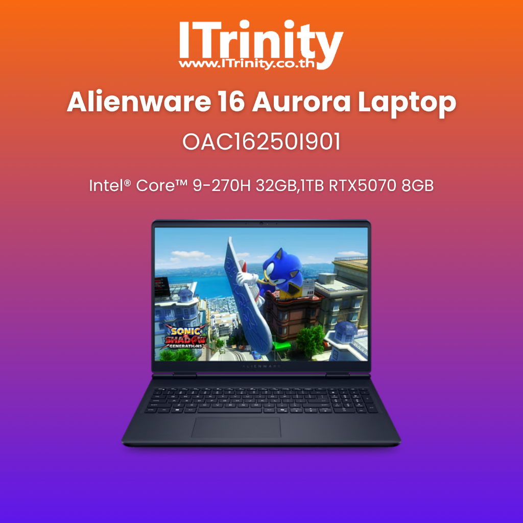 Alienware OAC16250I901 16 Aurora Gaming Laptop Intel Core 7 เดลล์ คอมพิวเตอร์พกพา เอเลี่ยนแวร์ รับประกัน 3 ปี On-site | Shopee Thailand