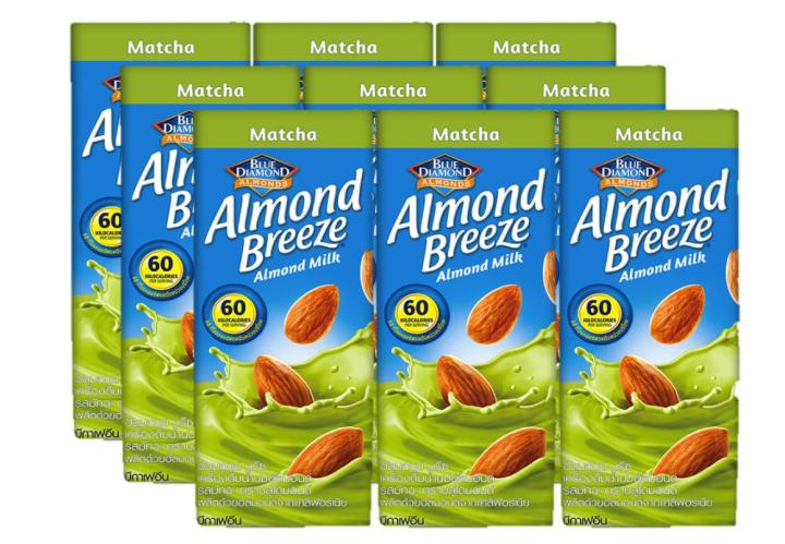 Blue Diamond Almond Breeze Almond Milk Matcha บลูไดมอนด์ อัลมอนด์ บรีซ นมอัลมอนด์ รสชาเขียว 180ml. x 9กล่อง | Lazada Thailand