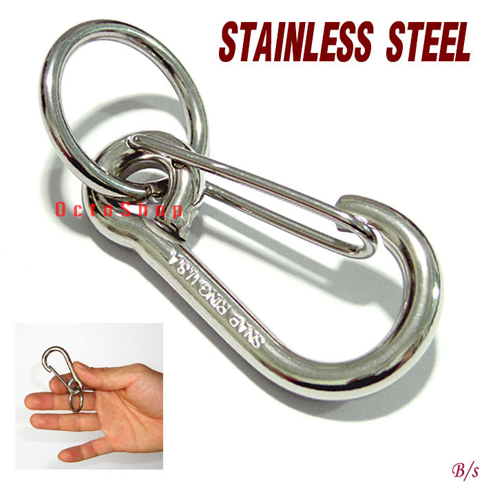 พวงกุญแจ SNAP RING USA. สแตนเลสแท้ CARABINERS สแน็ปลิงค์ พวงกุญแจรถยนต์ พวงกุญแจมอเตอร์ไซค์ กุญแจบ้าน กระเป๋า กางเกง ใช้จริงทนมาก15ปีไม่พัง B/s (#61) | Lazada Thailand
