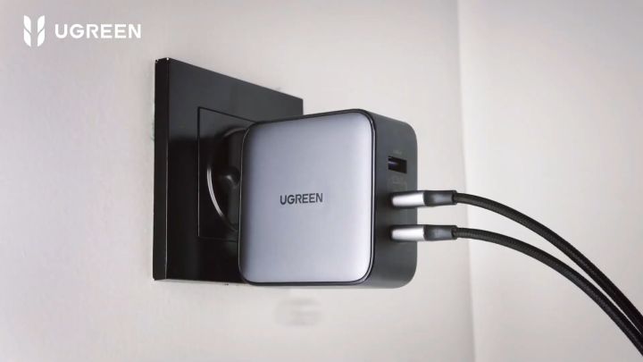 UGREEN 65W USB C Charger, Nexode GaN 3-Port Fast Wall Charger Power Adapter, US/UK/EU Plug for Travel, Compatible with MacBook Pro/Air, Dell XPS, iPhone 14 Pro Max, iPad, Galaxy S22, Steam Deck | Lazada Thailand