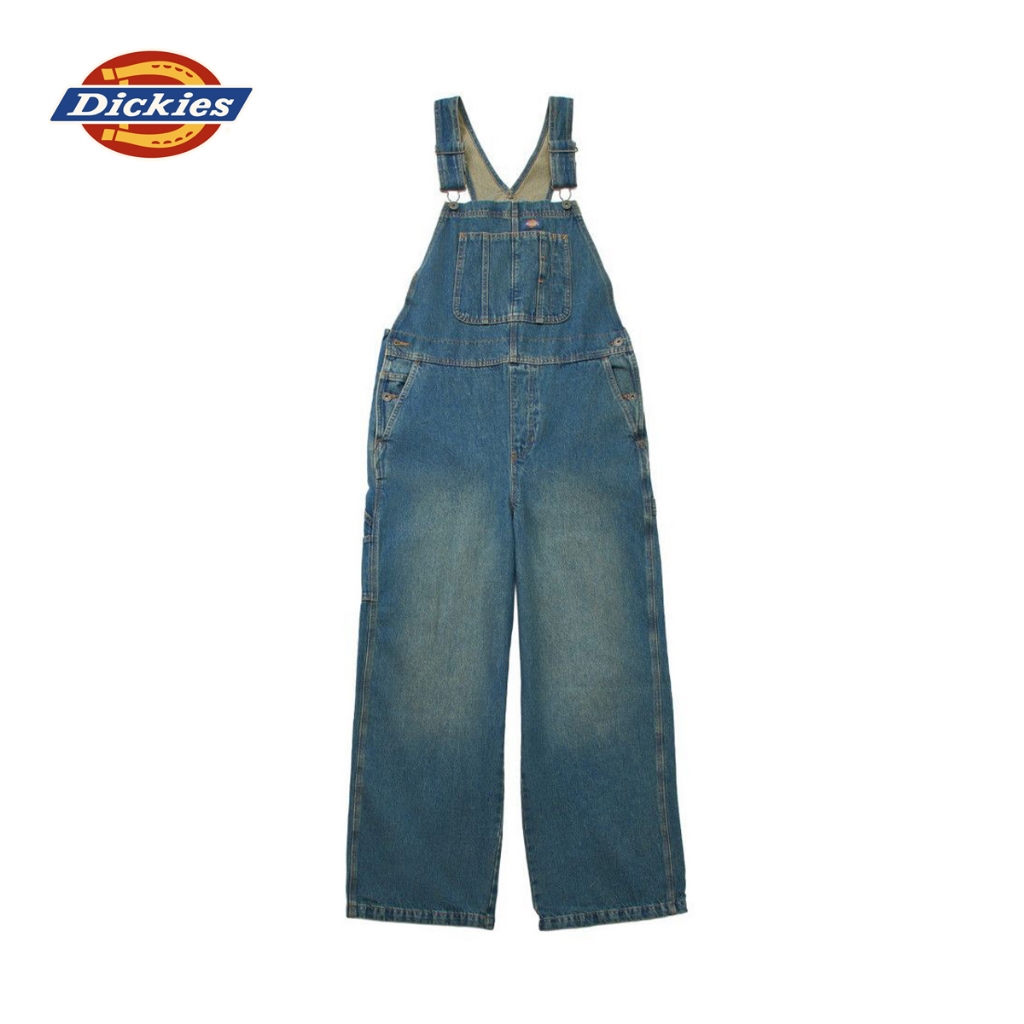 DICKIES WOMEN'S OVERALL COVERALL - KHAKI TINTED BLUE เอี๊ยม ผู้หญิง