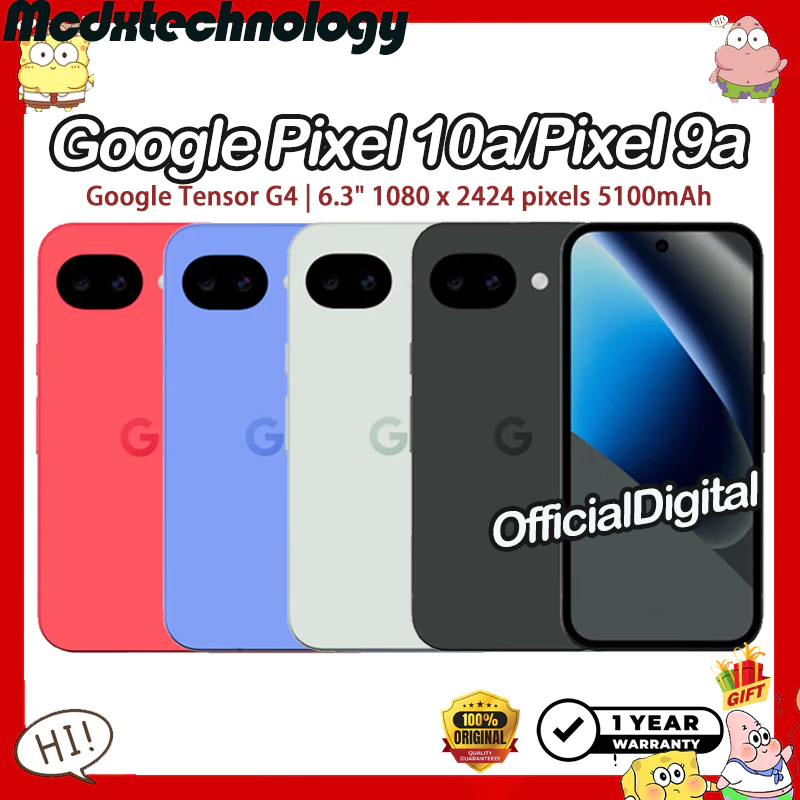Google Pixel 10a Google Pixel 9a Google Tensor G4 6.3inch 1080 x 2424 pixels 5100mAh 30W/23W Google Pixel 9a