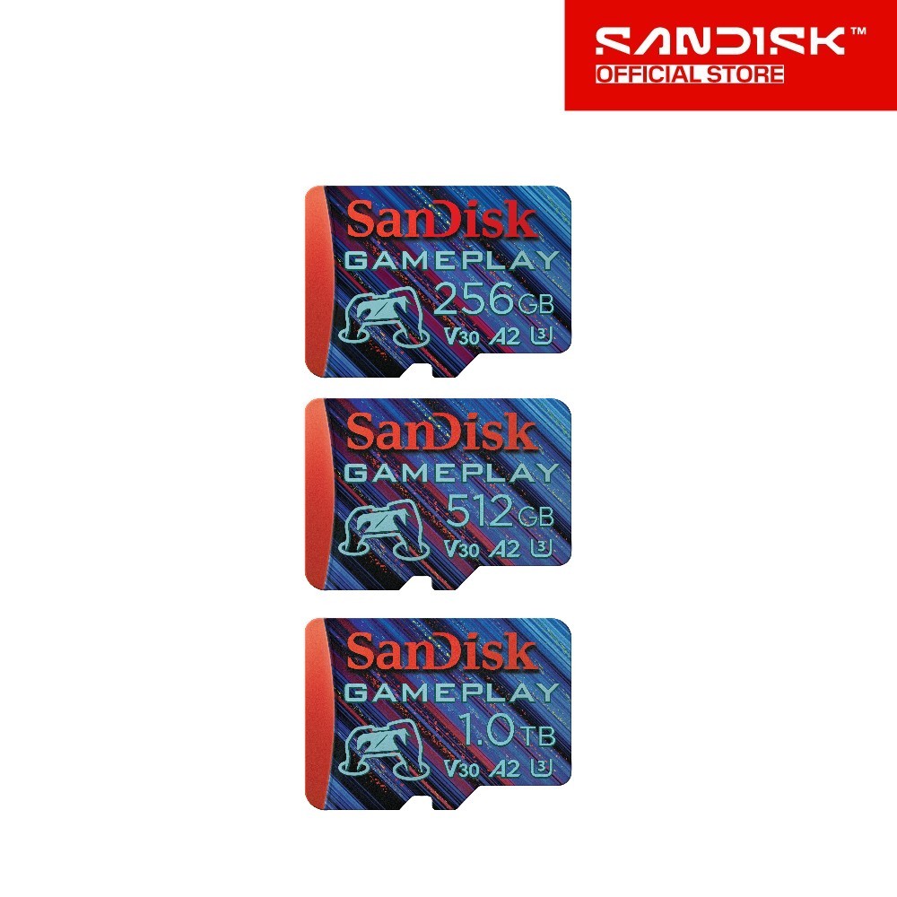 SanDisk Extreme GamePlay microSD card 256GB 512GB 1TB (SDSQXAV-xG-GN6XN, GamePlay) reads 190MB/s writes 130MB/s | Shopee Thailand
