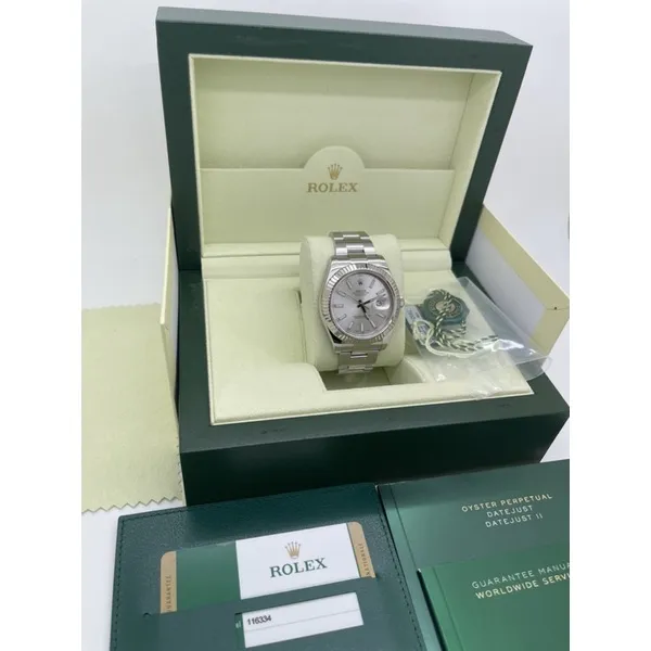 ขาย ROLEX DATEJUST 41 มิล หน้าเงิน ขอบหยักทองคำขาว | Lazada Thailand