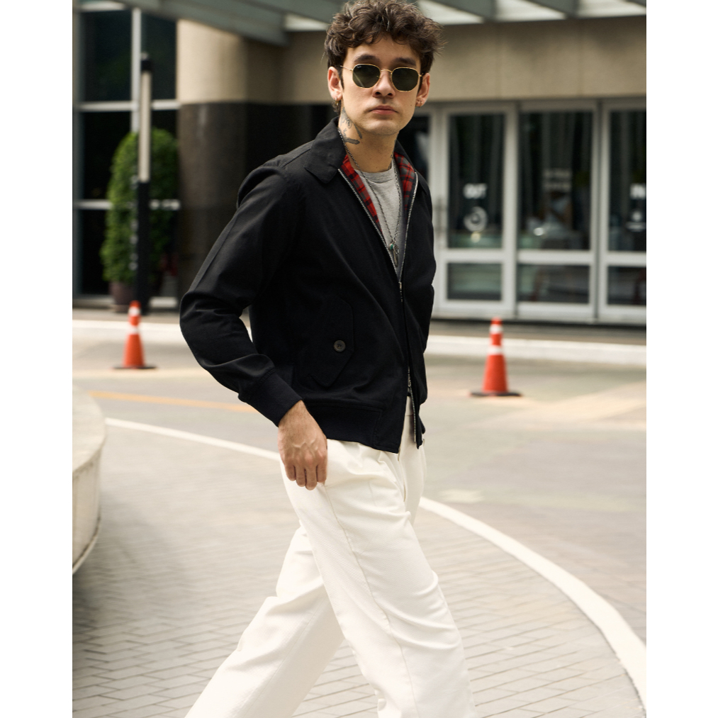 The Rimm - Harrington Jacket in Black - เสื้อแจ็คเก็ตฮาริงตั้น แจ็คเก็ตซิปหน้า ฮาริงตั้นแจ็คเก็ต เสื้อแจ็คเก็ตผู้ชาย | Shopee Thailand