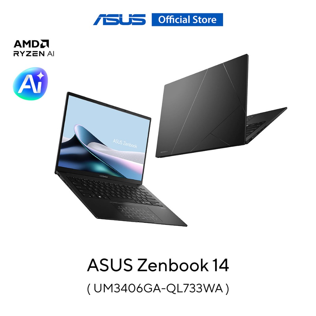 ASUS Zenbook 14 (UM3406GA-QL733WA) 14" WUXGA (1920x1200) OLED, AMD AI-7-445, 16GB, 512GB SSD, W11