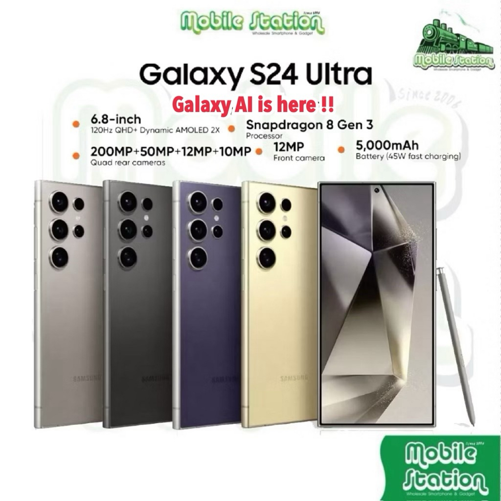 [Sale] มือถือ Galaxy S24 series | S24 Ultra 5G Snap 8 Gen 3  เครื่องเคลียร์สต๊อกศูนย์ประกันร้าน3เดือน by MobileStation