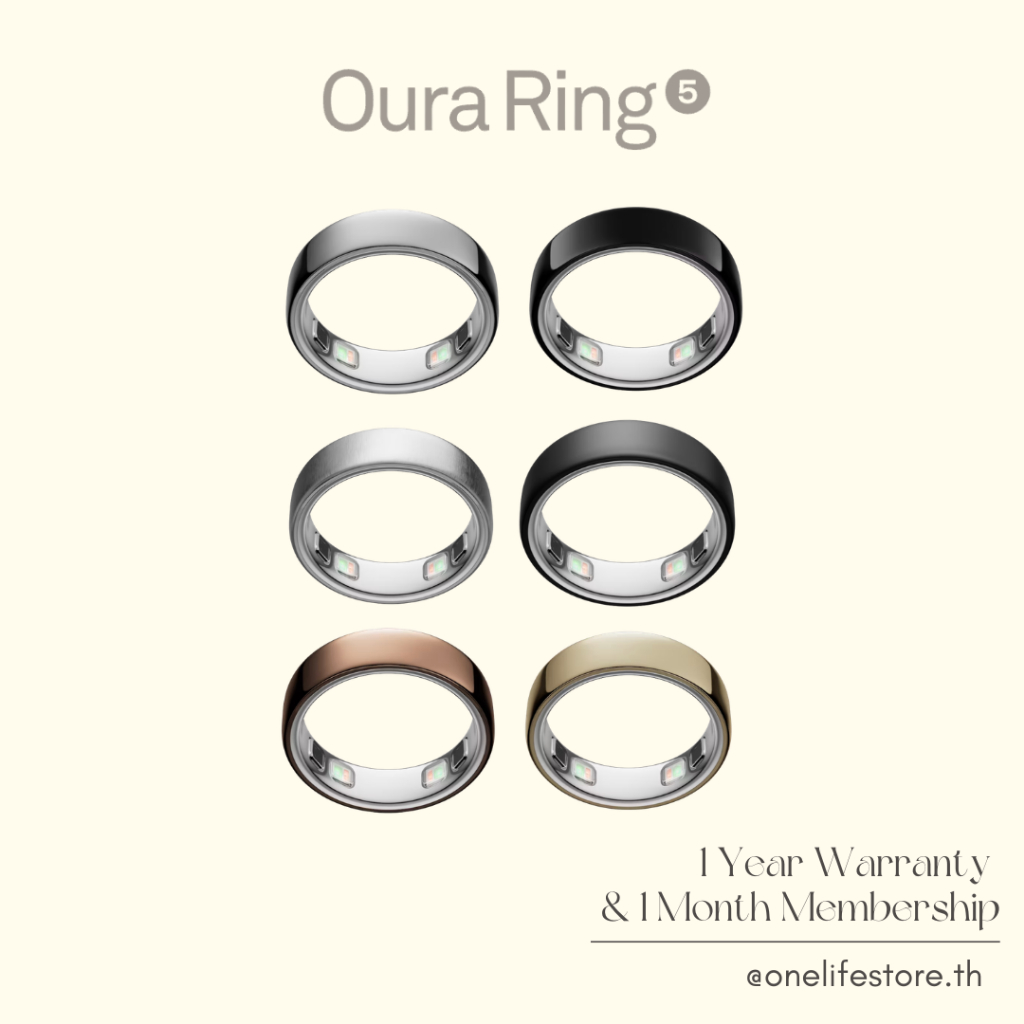 Oura Ring 5 แหวนอัจฉริยะ รุ่นใหม่ล่าสุด - วัดหัวใจ & วัดสุขภาพ | พร้อมประกัน 1 ปี นำเข้าจาก USA 🇺🇸