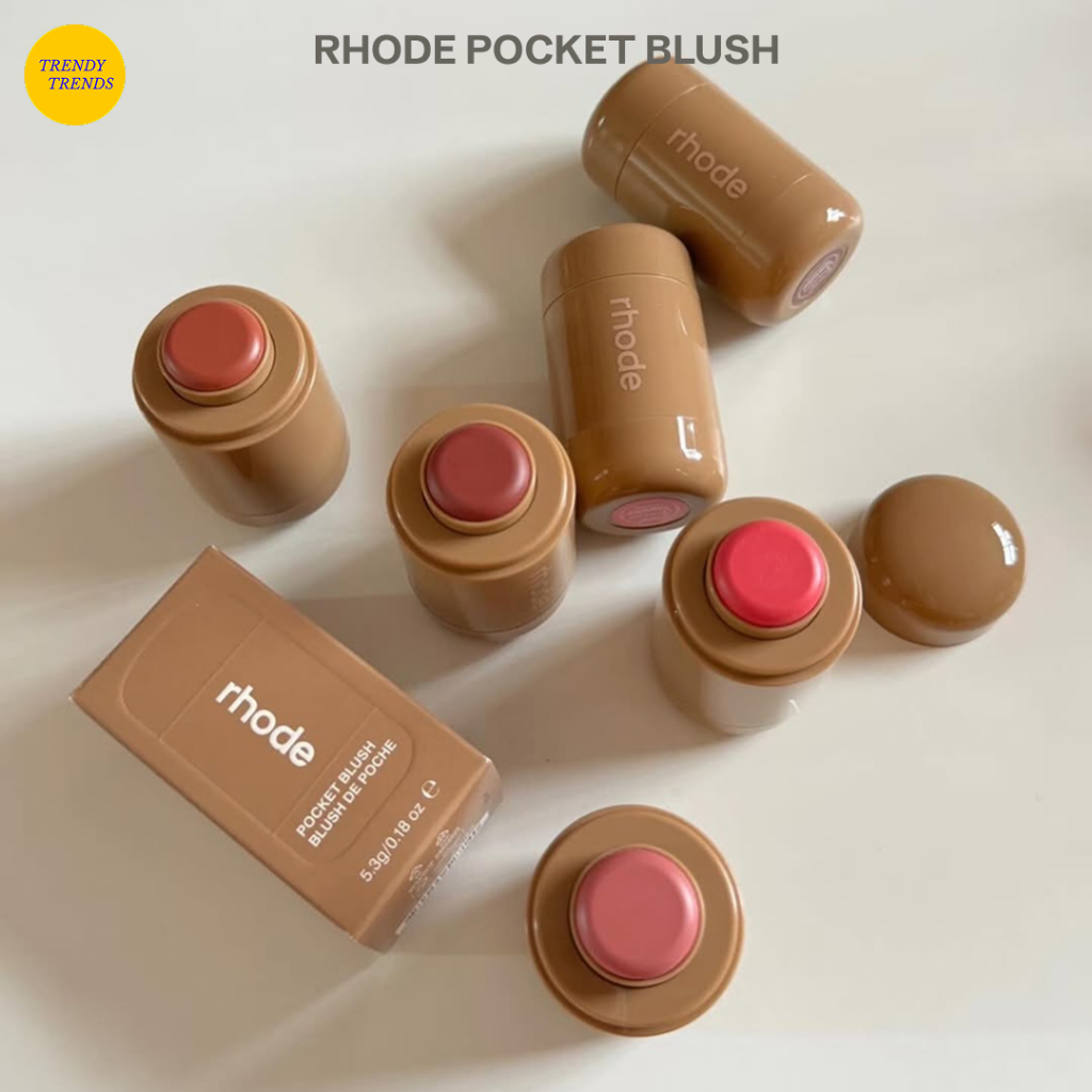 พร้อมส่ง Rhode Pocket Blush สีใหม่ Teacup & Candy Apple บลัชเนื้อครีม ของแท้USA🇺🇸