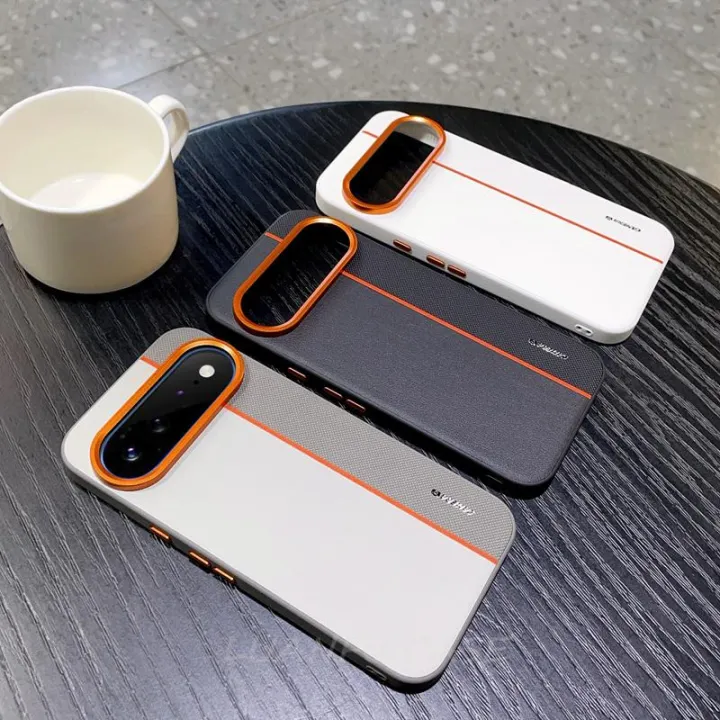 เคสสำหรับ Google Pixel 11 Pro XL Pixel11Pro Pixel11กล้องหนังพรีเมี่ยมสไตล์แหวนเลนส์โลหะเม็ดกระดุมโลหะนิ่มกรอบป้องกันลายนิ้วมือกันกระแทก | Lazada Thailand