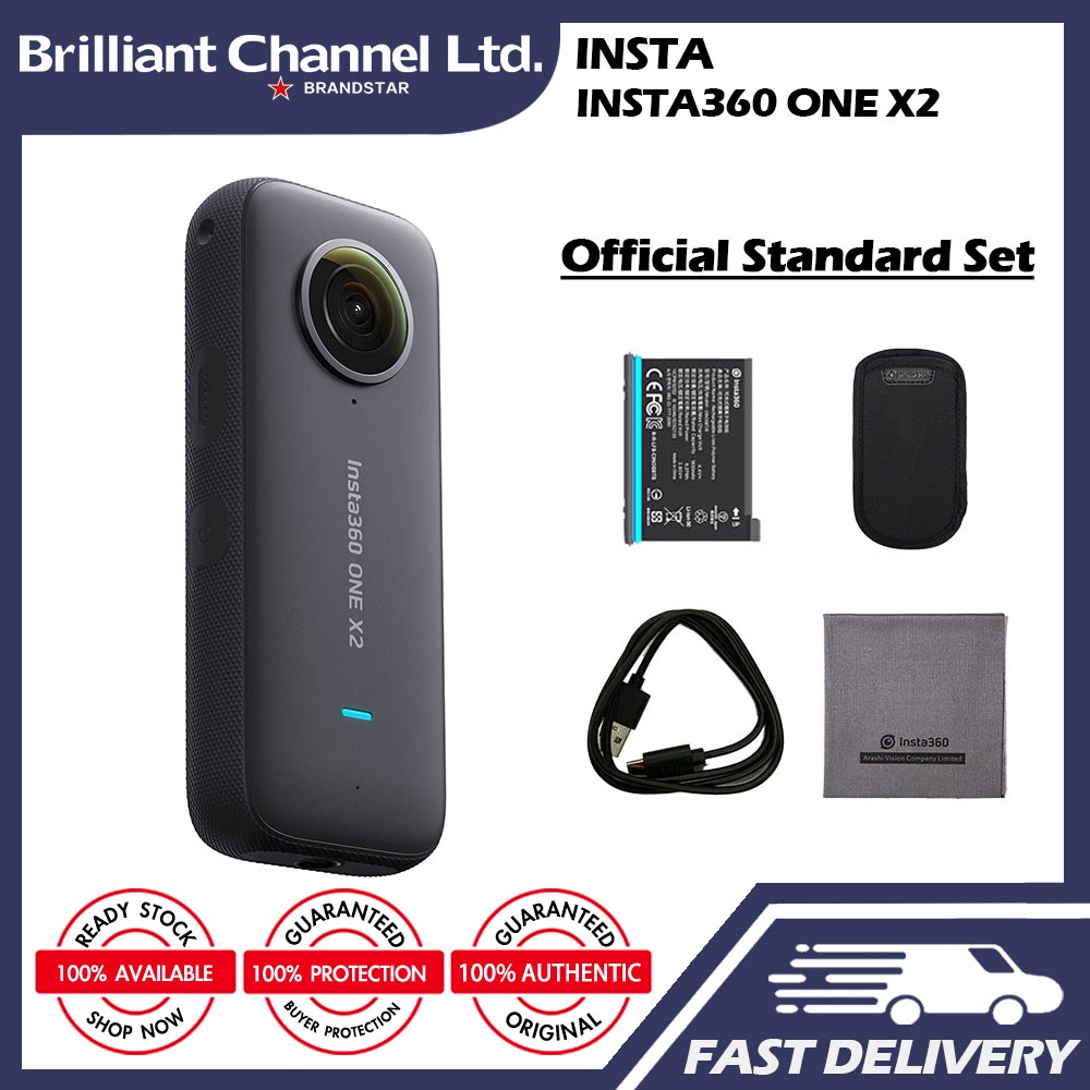 INSTA Insta360 ONE X2 Action Camera 360 Degree 5.7K 18MP Stabilization Real Time WiFi Transfer Sports Video | Shopee Thailand