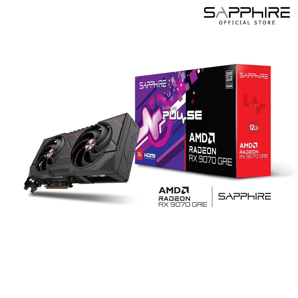 VGA SAPPHIRE PULSE AMD RADEON RX 9070 GRE GAMING OC 12GB | Shopee Thailand
