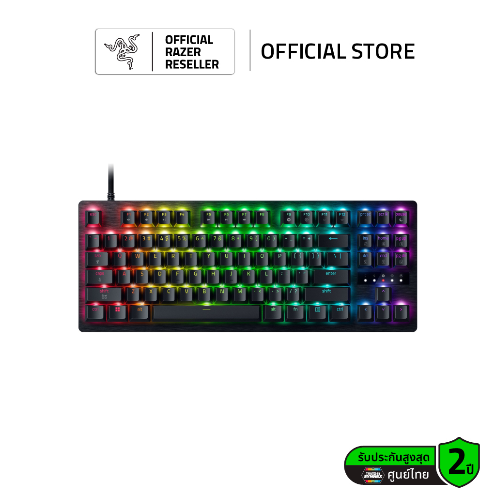 Razer Huntsman V3 TKL 8KHz - คีย์บอร์ดอีสปอร์ตสวิตช์ Analog Optical , 8000Hz HyperPolling , Rapid Trigger คีย์ EN