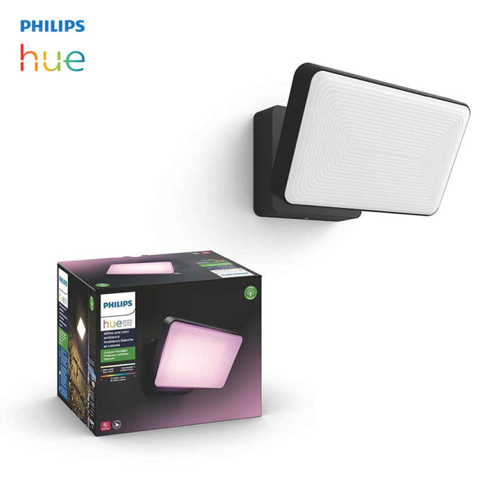Philips Hue Discover Outdoor White & Color Ambiance Smart Floodlight (Hue Hub Required) ไฟเปลี่ยนสีอัจฉริยะ รุ่น Discover Outdoor แบบติดตั้งสายไฟ By Mac Modern | Lazada Thailand