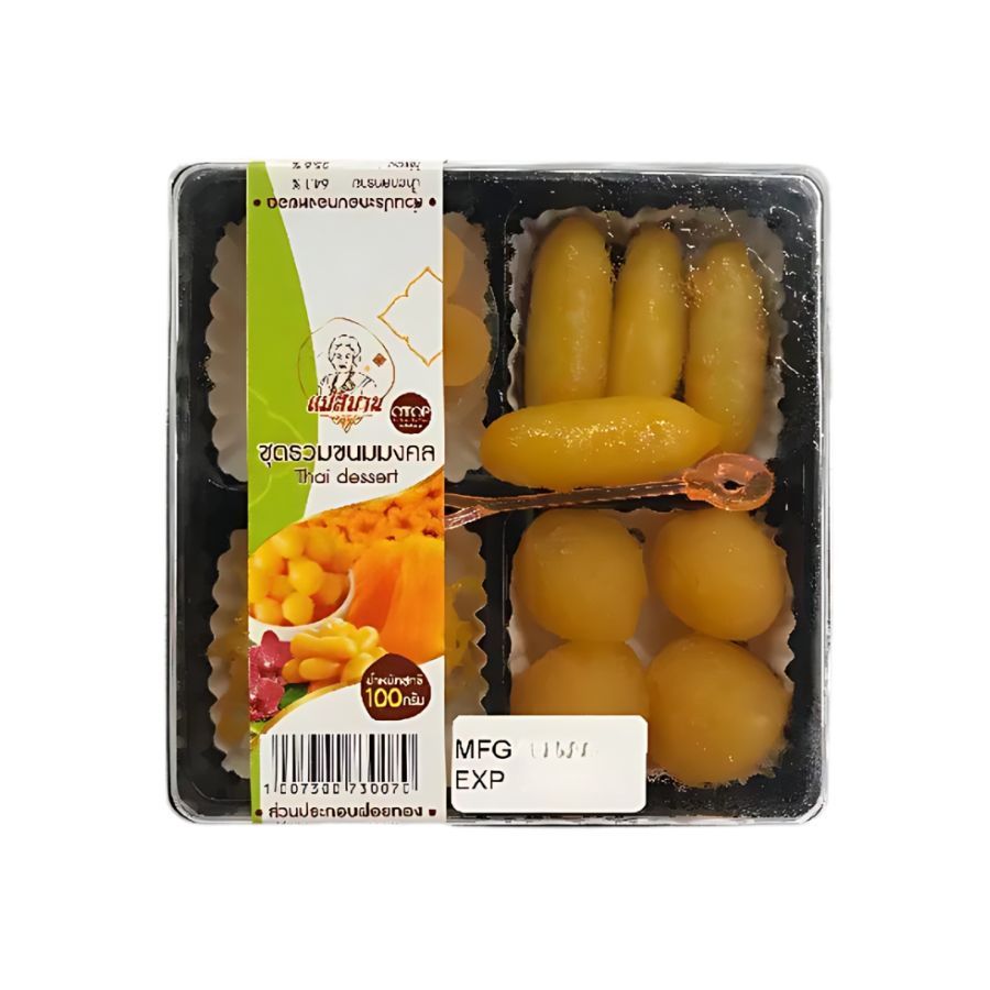 แม่สมาน ชุดขนมมงคล Mae Samhan Thai Dessert Set 100g. | Shopee Thailand