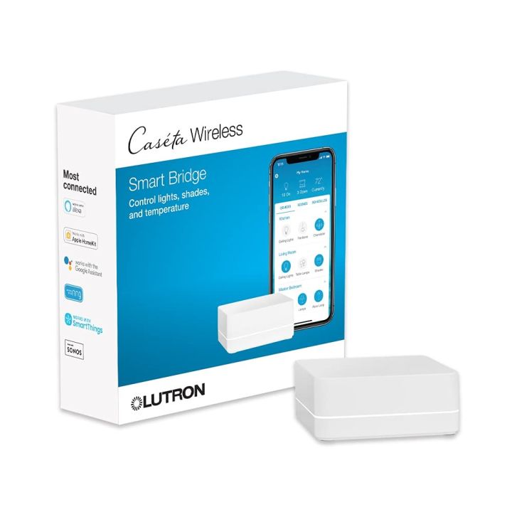 Lutron Caseta Smart Lighting Smart Hub สำหรับหลอดไฟและพัดลม,Works W/alexa,Apple Homekit, Home,ความจุอุปกรณ์75,L-BDG2-WH,สีขาว | Lazada Thailand
