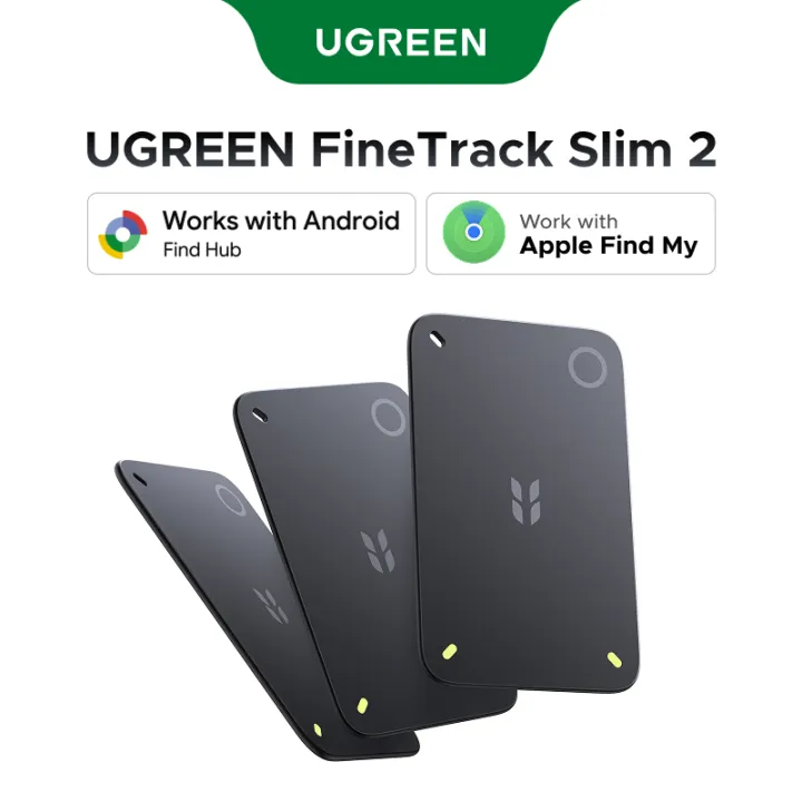【FineTrack Slim 2 】UGREEN Smart Tracker 1.7mm Ultra-Thin Card Wallet Locator Compatible with Apple Find My & Android Find Hub IP68 Waterproof 110dB High Volume 5-7 Years Battery Life Model:95867 | Lazada Thailand