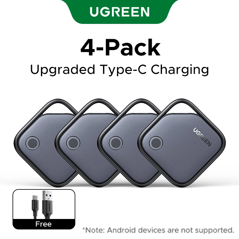 UGREEN GPS Tracker Smart Finder อุปกรณ์ติดตาม GPS แบบชาร์จไฟได้ Usb C สําหรับ iPhone Smart Tag Tracker