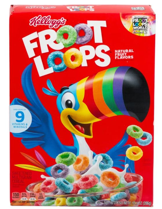 Kellogg's Froot Loops 286g เคลล็อกส์ ฟรูตลูปส์ อาหารเช้า ซีเรียลธัญพืช ธัญพืชรวม อาหารเช้าเด็ก อาหารเช้าซีเรียล ข้าวโอ้ต | Lazada Thailand