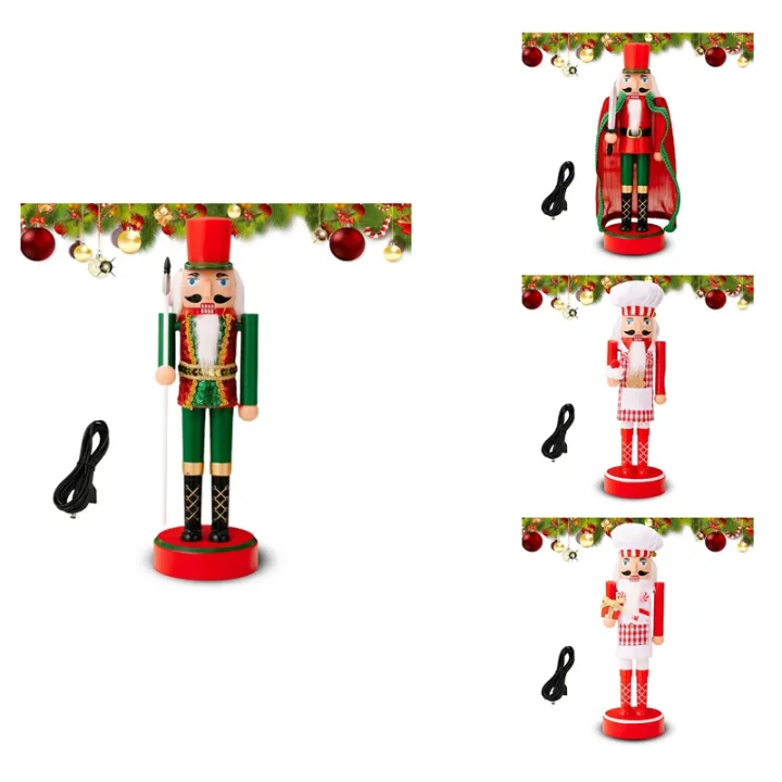 【Latest model】 Nutcracker Christmas Decorations Lighted Nutcracker Tabletop Ornaments Lighted Collectible for Christmas | Lazada Thailand
