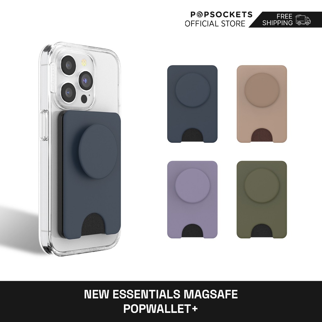 PopSockets PopWallet+ for MagSafe | New Essentials| The Premium Phone Grip and Wallet | PopGrip | Pop | Pop Sockets | PopSocket