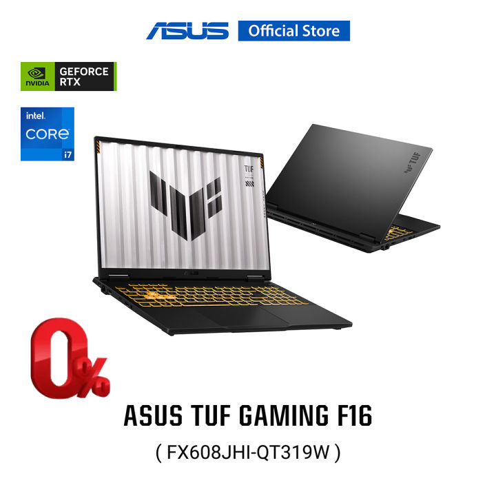 ASUS TUF Gaming F16 gaming laptop 16 Inch, 165Hz 2.5K IPS, NVIDIA GeForce RTX 5050, Intel Core i7-14650HX, 16GB DDR5-5600 SO-DIMM, 512GB PCIe 4.0 NVMe M.2 SSD, FX608JHI-QT319W, Jaeger Gray | Lazada Thailand
