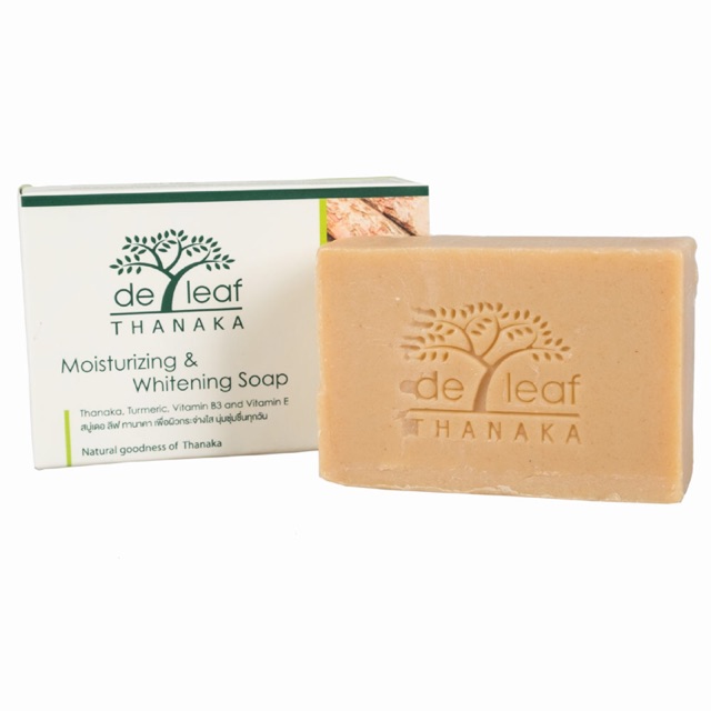 De Leaf Thanaka Moisturizing & Whitening Soap | Shopee Thailand