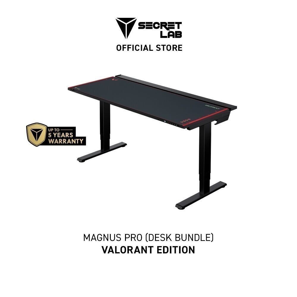 Secretlab MAGNUS Pro Valorant Edition (Bundle) —โต๊ะคอมปรับระดับไฟฟ้า (เซ็ตครบชุด)