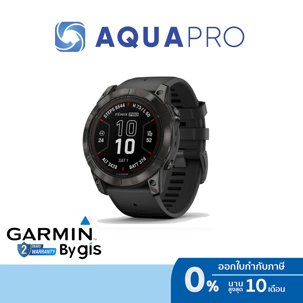 Garmin Fenix 7X Pro, Sapphire Solar Edition Carbon Gray DLC Titanium With Black Band GPS ประกันศูนย์ไทย 2 ปี | Shopee Thailand