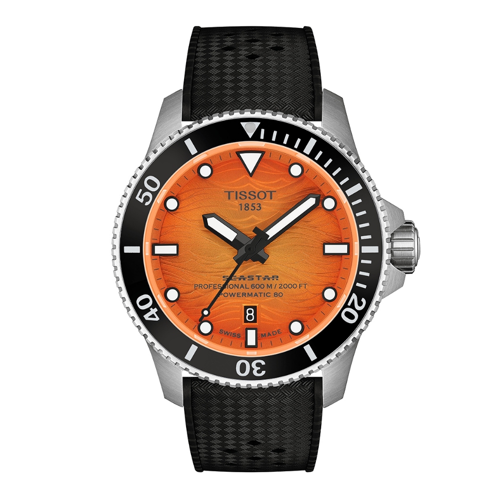 Tissot Seastar 2000 Professional 44mm ทิสโซต์ ซีสตาร์ 2000 44มม. สีส้ม T1209071728100 นาฬิกาผู้ชาย