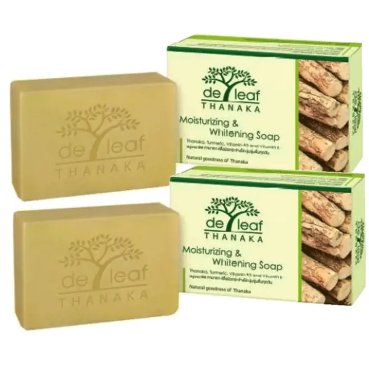 (แพ็คคู่) De Leaf Thanaka Moisturizing and Whitening Soap 100 g สบู่เดอลีฟ ทานาคา ผลิตภัณฑ์ทำความสะอาดผิวกาย 00073 | Lazada Thailand