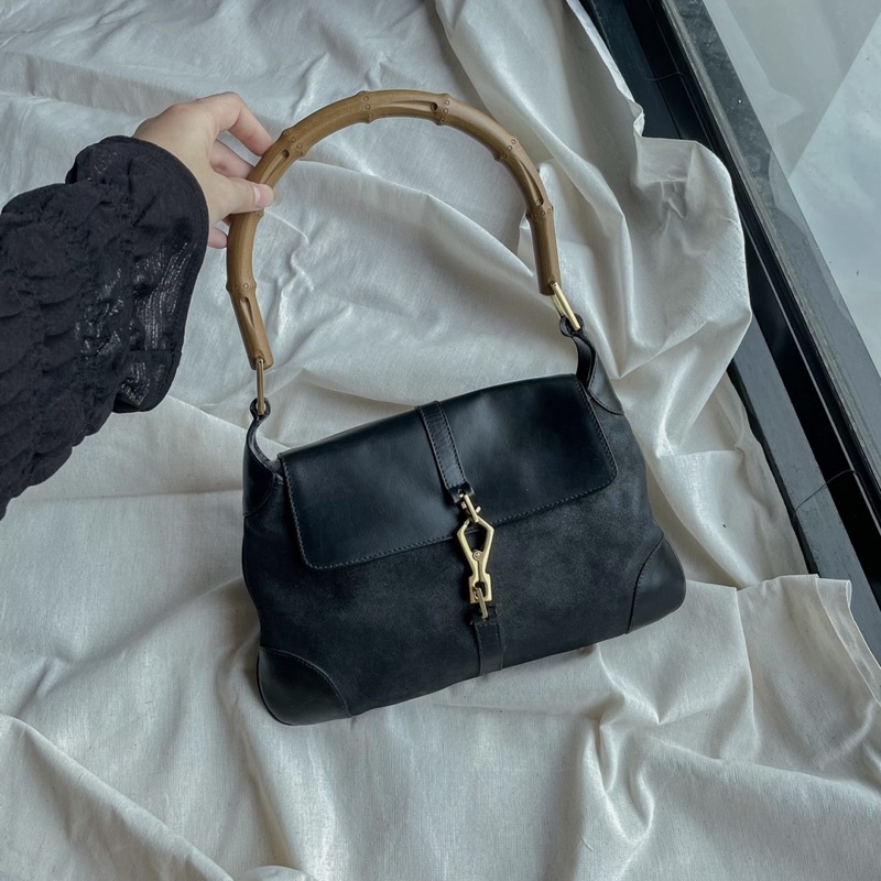 Gucci Jackie Bamboo Shoulder Flap Bag | Shopee Thailand