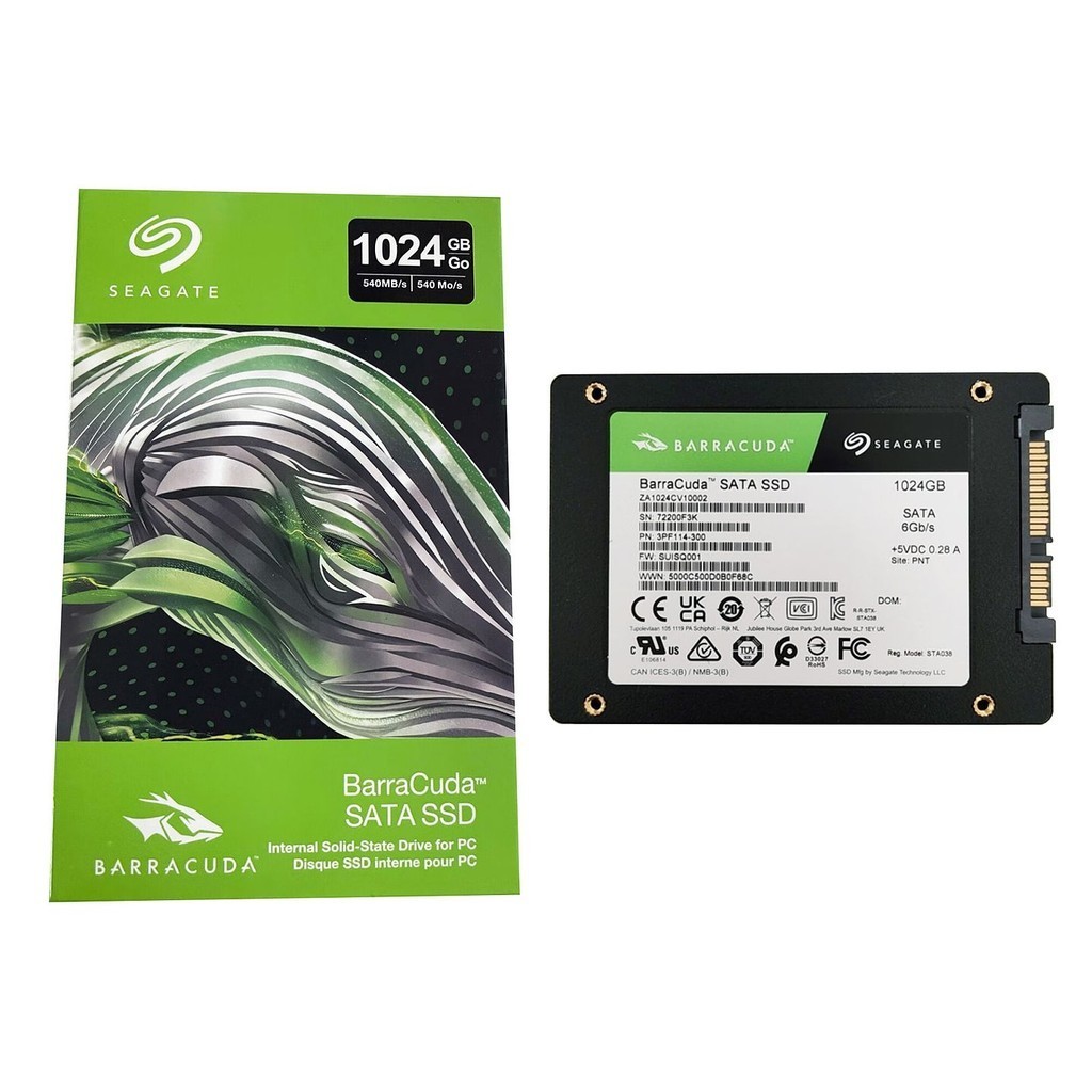 Seagate BarraCuda SATA SSD 1024GB (ZA1024CV1A002) - SATA III 6Gb/s, 2.5-inch, for PC | Shopee Thailand