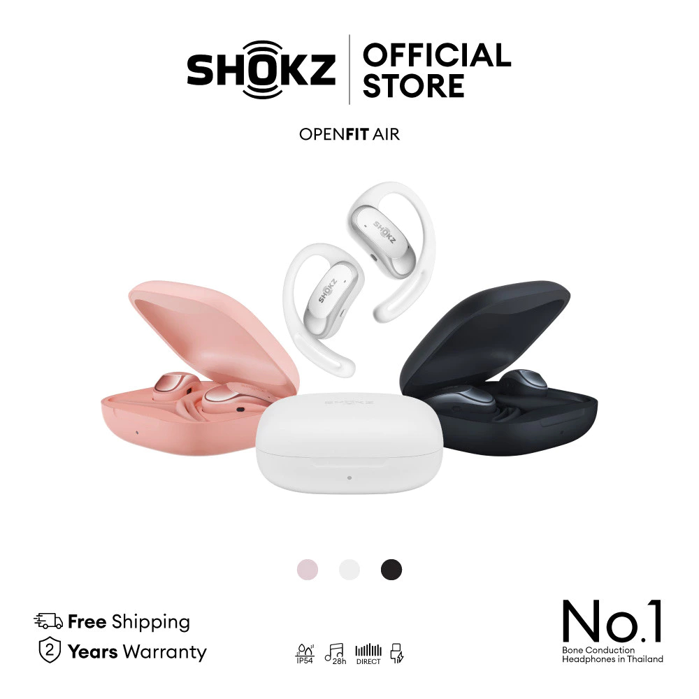 Shokz OpenFit Air หูฟังบลูทูธไร้สายแบบ Open-Ear | Shopee Thailand