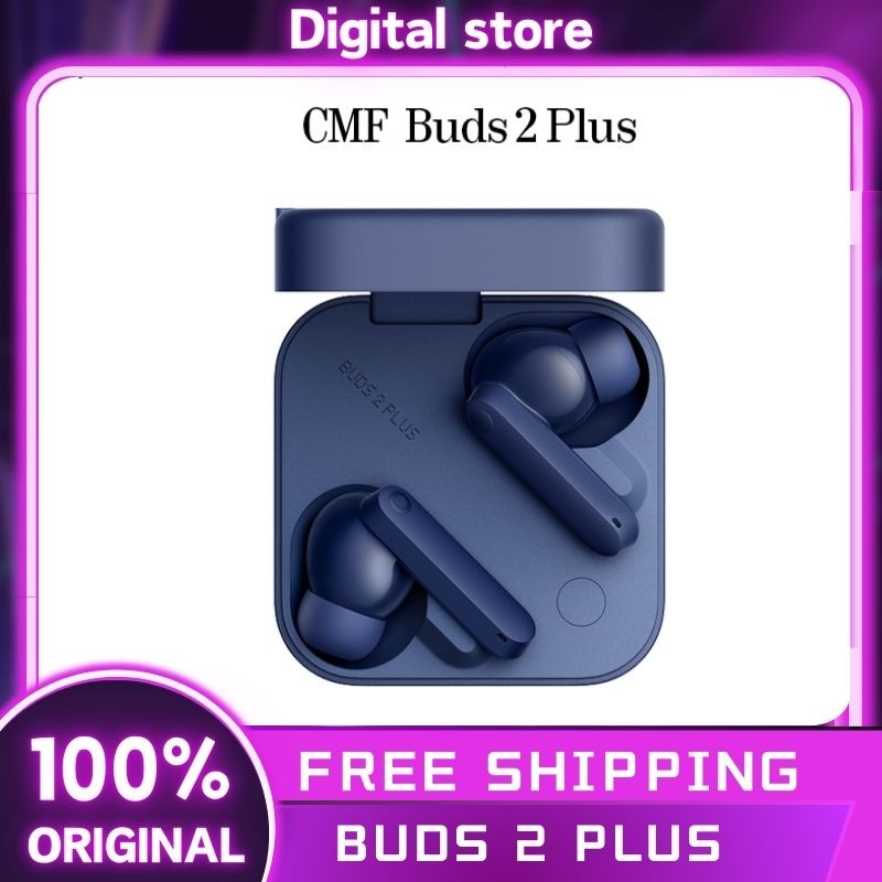 CMF โดย Nothing Buds 2 Plus หูฟังไร้สายบลูทูธ 50dB Hybrid Active ลดเสียงรบกวนแบตเตอรี่ยาวนานหูฟังที่กําหนดเอง