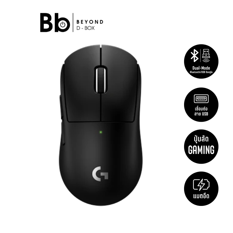 เมาส์เกมมิ่ง Logitech G Pro X SUPERLIGHT 2 Com-B Black by BB Beyond D-Box