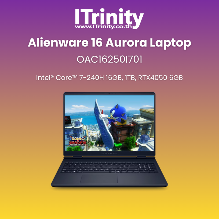 Dell Alienware 16 OAC16250I701 Aurora Gaming Laptop เดลล์ คอมพิวเตอร์พกพา เอเลี่ยนแวร์ 16 นิ้ว รับประกัน 3 ปี On-site | Lazada Thailand